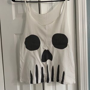 Deconstructed skull tank top (Threadless) small